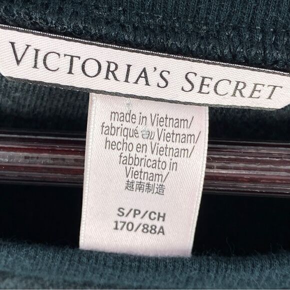 Victoria’s Secret Velour Embroidered Open Split Back Shirt Black Small - Picture 10 of 13